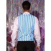 INSPIRE CHIC Men's Business Slim Fit V Neck Sleeveless Striped Vest - 3 of 4