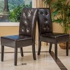 Coolbibila Faux Leather Dining Chairs Set of 2,Button Tufted Dining Room Chairs,High Back,Rubberwood Legs Mid Century Style Dinner Chairs - 2 of 4