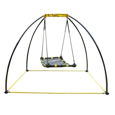 JumpKing Backyard Outdoor Metal 360 Degree UFO Swing & Stand for 1 or More Kids