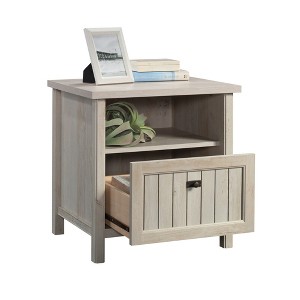 ChicFurnit Nightstand Essential Storage Organizer with Drawer and Open Shelf for Bedroom Use, Gray, 28.38"*20.94"*6.81" - 1 of 4
