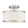 Livex Lighting Park Ridge 2 - Light Semi-Flush Mount in  Brushed Nickel - 3 of 4