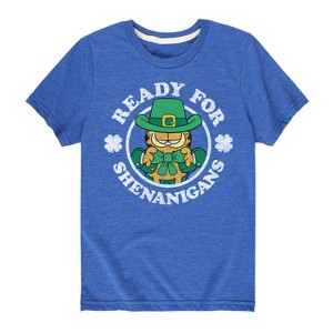 Boys' - Garfield - Ready For Shenanigans Short Sleeve Graphic T-Shirt - 1 of 4