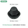 Unique Bargains Rubber Corrosion-Resistant Silicone Snap-in Locking Hole Plugs Black - 3 of 4
