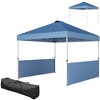 Outsunny 10' x 10' Pop Up Canopy Tent with 2 Half Sidewalls, UV50+ Height Adjustable Instant Sun Shelter with Wheeled Carry Bag - 4 of 4