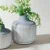 Modern Grey Terra Cotta Vase with Glazed Accent 6"H - 2 of 2
