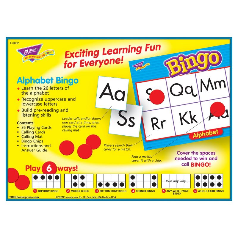 TREND Alphabet Bingo Game, 3 of 5