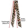 Allegra K Women's Skinny Thin Long Leopard Printed Neck Scarf 1 Pc - 3 of 4