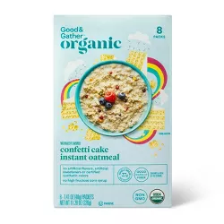 Organic Confetti Cake Naturally Flavored Instant Oatmeal - 8oz - Good & Gather™