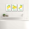 Big Dot of Happiness So Fresh - Lemon - Kids Bathroom Rules Wall Art - 7.5 x 10 inches - Set of 3 Signs - Wash, Brush, Flush - 2 of 4
