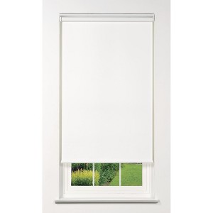 Linen Avenue Cordless 1% Solar Screen Standard Roller Shade, White, Fawn, and Sand (Arrives 1/4" Narrower) - 1 of 4