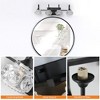 23" Retro 4-Light Bathroom Vanity Light Fixture with Crystal Glass Shades, Wall Mounted Lighting for Bathroom, Powder Room,Vanity Mirror (No Bulbs) - 2 of 4