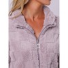 cheibear Women's Flannel Long Sleeve Soft Winter Warm Rabbit Pattern Pajama Sets with Pockets - 3 of 4