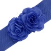 Elerevyo Women's Big Double-Flower Stretchy Elastic Wide Chunky Dress Waistband Belts - 2 of 4