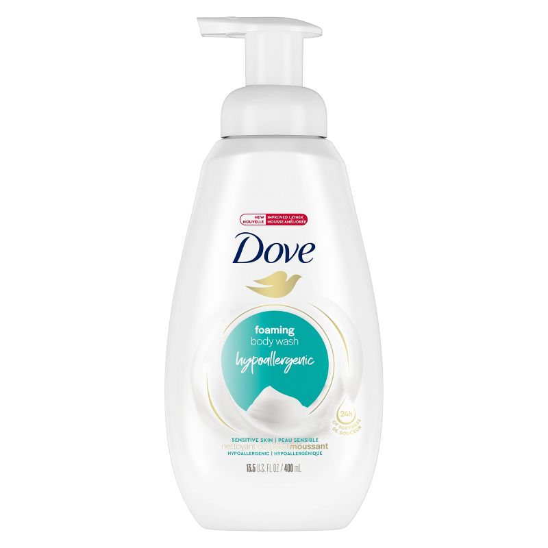 Dove Beauty Sensitive Skin Sulfate-Free Shower Foam Body Wash - 13.5 fl oz, 3 of 14