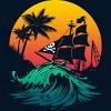 Men's Design By Humans Welcome summer from pirates By NLKart Tank Top - 2 of 2