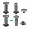 Unique Bargains Steel Leather Belt Scrapbook Binding Kits M5 Chicago Screws 100 Sets - 4 of 4