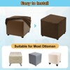 Unique Bargains Elastic Living Room Bedroom Square Foot Stool Cover - 4 of 4