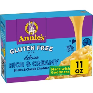 Annie's Deluxe Gluten Free Rice Pasta Shells & Cheese Sauce - 11oz - 1 of 4