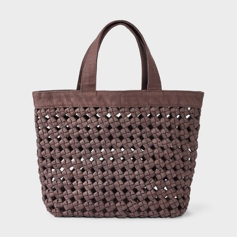 Universal Thread Waxed Cotton Woven Cord Tote Bag - Universal Thread™ Brown