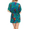 HAPPY BAY Women's Mini Beachwear Loose Swim Dress Summer Short Flowy Swimsuit Cover ups Tops X-Large-XX-Large Blue Tree - 4 of 4