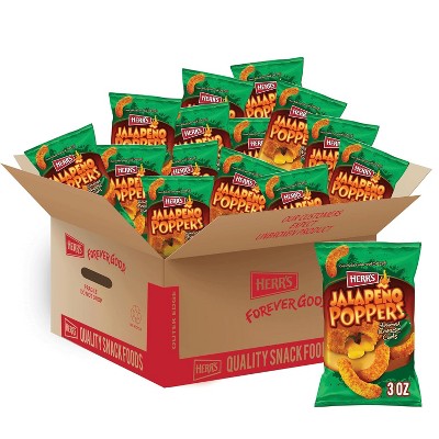 Herrs Cheese Curls, Jalapeno Poppers - 3oz Bag (pack Of 20)
