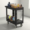 Huxxion Utility Cart with Wheels, Heavy Duty Rolling Service Cart for Warehouse,Garage, Cleaning() - 3 of 4