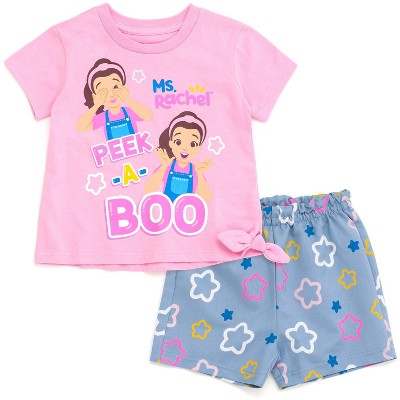 Disney Disney Junior Girls T-Shirt and Chambray Shorts Outfit Set Toddler
