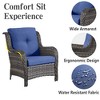 POCASSY 3 Piece Patio Furniture Set, All Weather Wicker Accent Lounge Club Patio Chairs with Side Table for Porch Balcony - 4 of 4