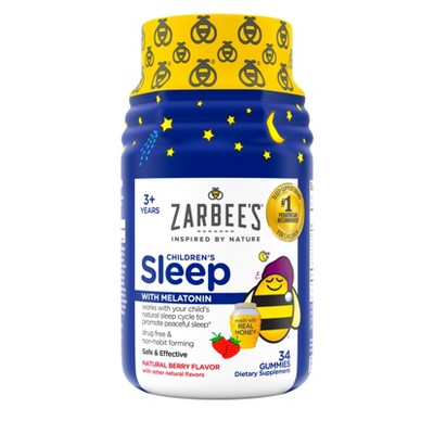 Zarbee's Kids' Sleep with Melatonin Gummies - Natural Berry - 34ct