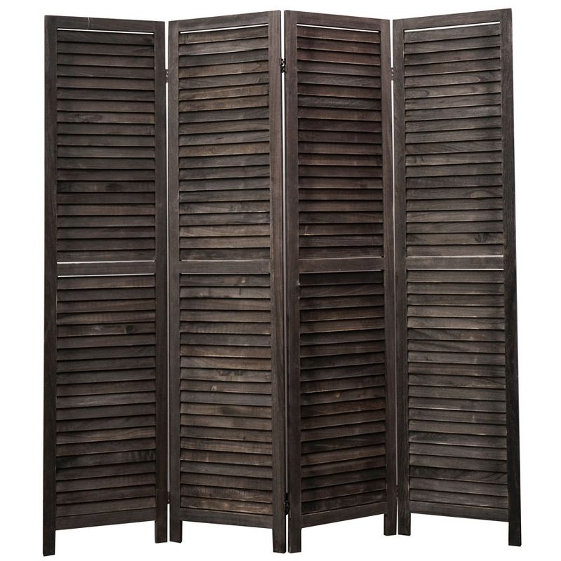 Legacy Decor Room Divider Full Length Wood Shutters Louver, 3 of 5