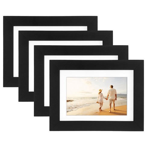 Americanflat 8x8 Inches Picture Frame With 4x4 Mat - Composite Wood With  Glass Cover - White : Target