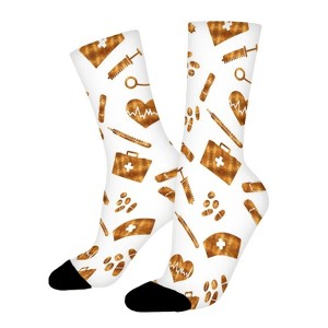 Nurse Nursing Tools Women Printed Crew Socks Funny Funky Socks Soft Polyester Novelty Gifts for Artists Men - 1 of 1