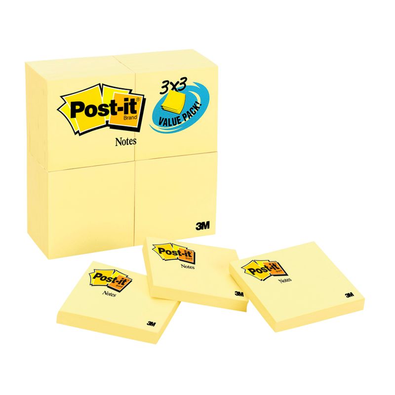 Post-it Original Notes Cabinet pk, 3 x 3 Inches, Canary Yellow, Pad of 100 Sheets, pk of 24, 4 of 5