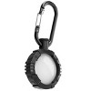 Vena Round TPU Case for Apple AirTag Holder Keychain Cover With Keychain Ring, Black - 4 of 4