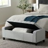 CAVINAS Tufted Fabric Storage Bench for Living Room Modern Storage Benches Large Storage End of Bed Bench for Bedroom, Living Room - 3 of 4