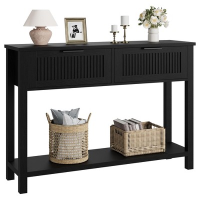 MDF and Metal Pure Panel Polish Entryway Table with MDF Board