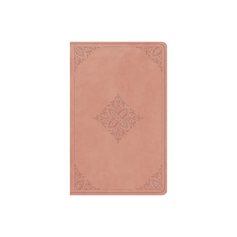 ESV Large Print Value Thinline Bible (Trutone, Blush Rose, Fleur-De-Lis Design) - by Esv Bibles (Leather Bound)