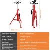GOCAPTAIN Heavy-Duty Pipe Jack Stand, 28"-52" v-Head Folding Pipe Stand, 2500 Lbs, Adjustable Height, Tripod Base, for Welding/Auto/Construction, Red - 4 of 4