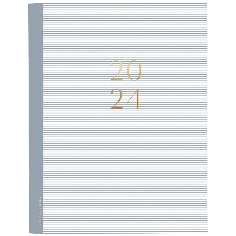 Sugar Paper Essentials 2024 Planner 11&#34;x8.5&#34; Monthly Blue Pin Stripe, 1 of 7