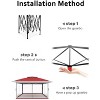 13x13FT Gazebo, Clearance Gazebo - Outdoor Gazebos for Backyard and Patio Furniture - 2 of 4