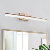 Modern LED Vanity Light, Brushed Gold Wall Fixture with Frosted Acrylic for Bathroom Mirror or Makeup - 3 of 4