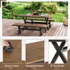 Modern Outdoor Dining Table for 6, Patio Table with Sturdy X-Legs, Durable HDPS & Aluminum, Weather Resistant, 3-Year Warranty, Dark Gray - 3 of 4