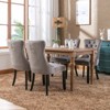 VASIP Set of 2 Modern Tufted Velvet Dining Chairs with Wood Legs & Nailhead Trim – for Kitchen, Living Room - 2 of 4