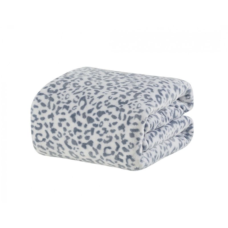 Noble House Extra Heavy and Plush Oversized Throw Blanket  50" x 70" - Grey White Leopard, 2 of 5