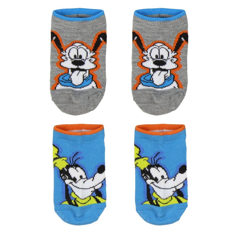 Disney Mickey Mouse And Friends Little Boys' Kids Ankle No Show Socks 5 Pairs Multicoloured, 4 of 5