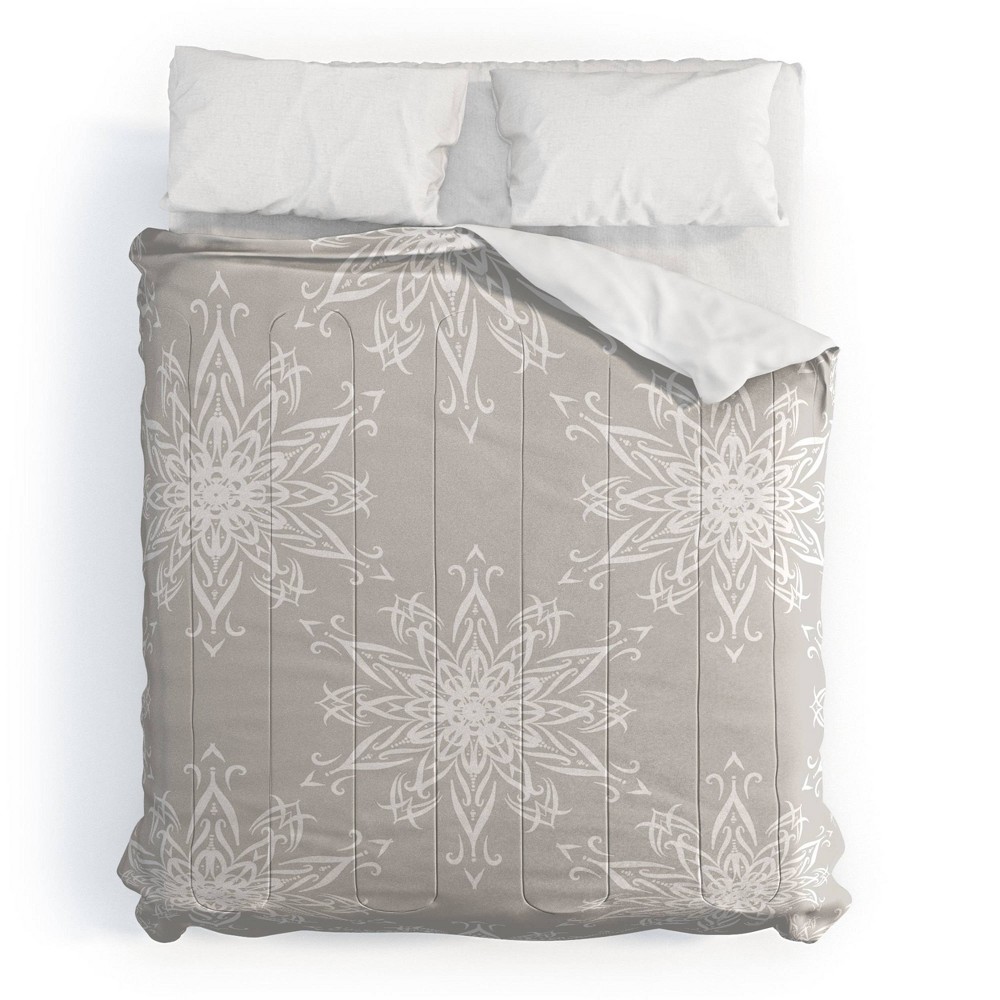 Photos - Bed Linen King Lisa Argyropoulos La Boho Snow Polyester Comforter + Pillow Shams Bei