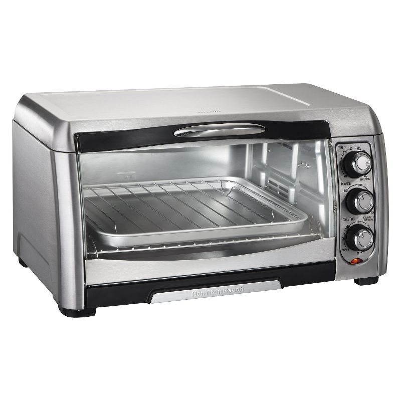 Hamilton Beach 6 Slice Convection Toaster Oven - Stainless Steel/Black- 31333, 1 of 9