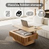GDFStudio Joy Modern Fluted Lift-top Coffee Table with Hidden Storage - 4 of 4