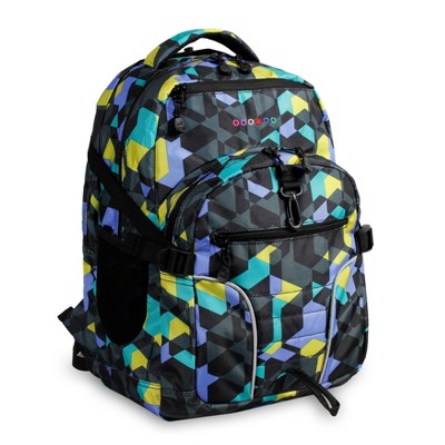J World Atom Multi-Compartment Laptop 18.5" Backpack - Cubes