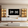 ATJafurn Media Console for TVs up to 85'', Modern Entertainment Center Living Room Cabinet Set Includes TV Stand Glass Display And Drawer Cabinet - 4 of 4